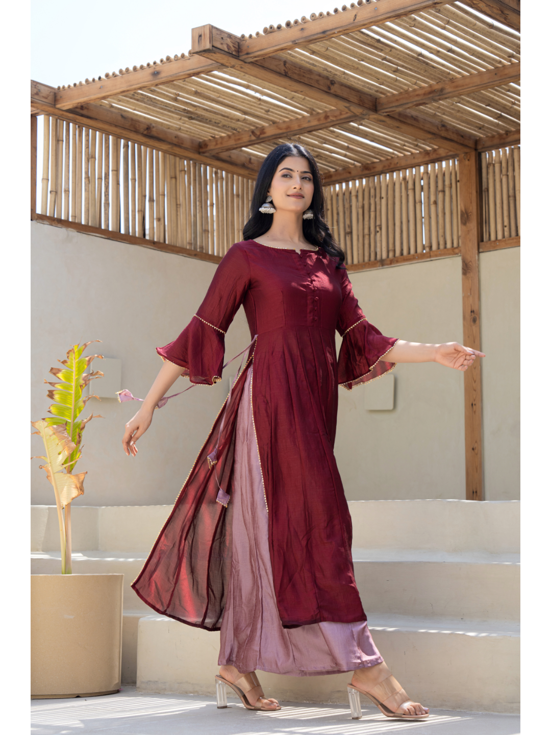 Maroon & Lilac Designer Set