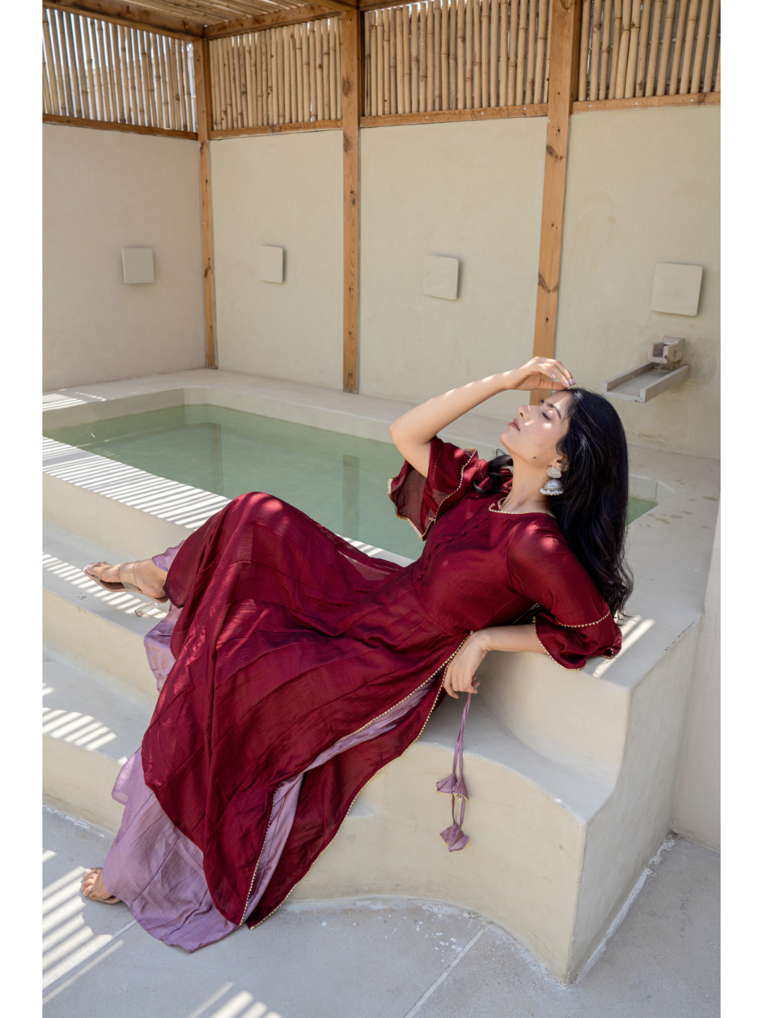 Maroon & Lilac Designer Set