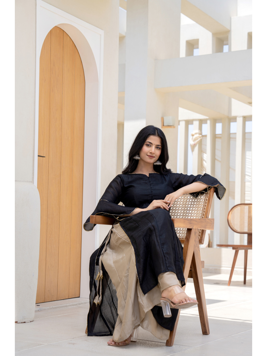 Beige & Black Designer Set