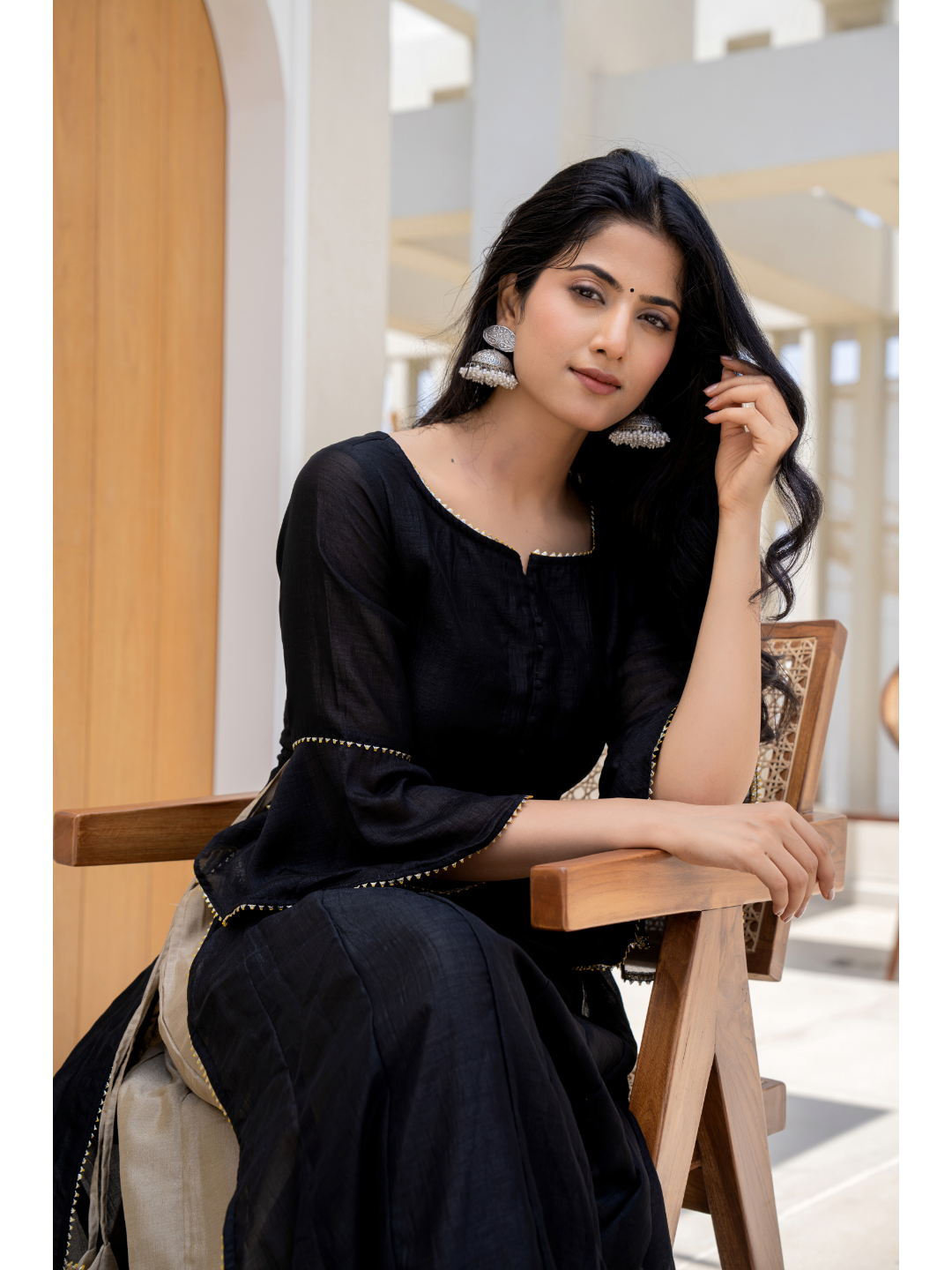 Beige & Black Designer Set