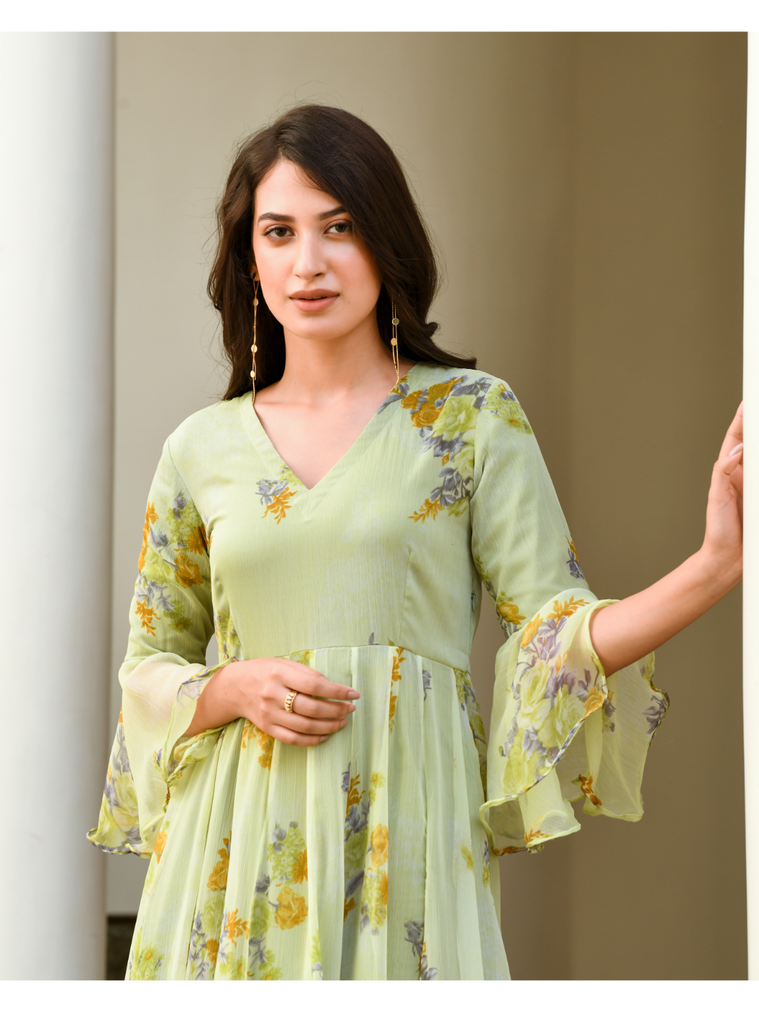 Olive Digital Print Dress