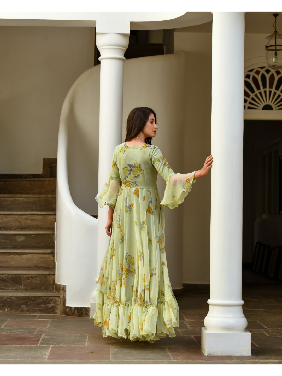 Olive Digital Print Dress