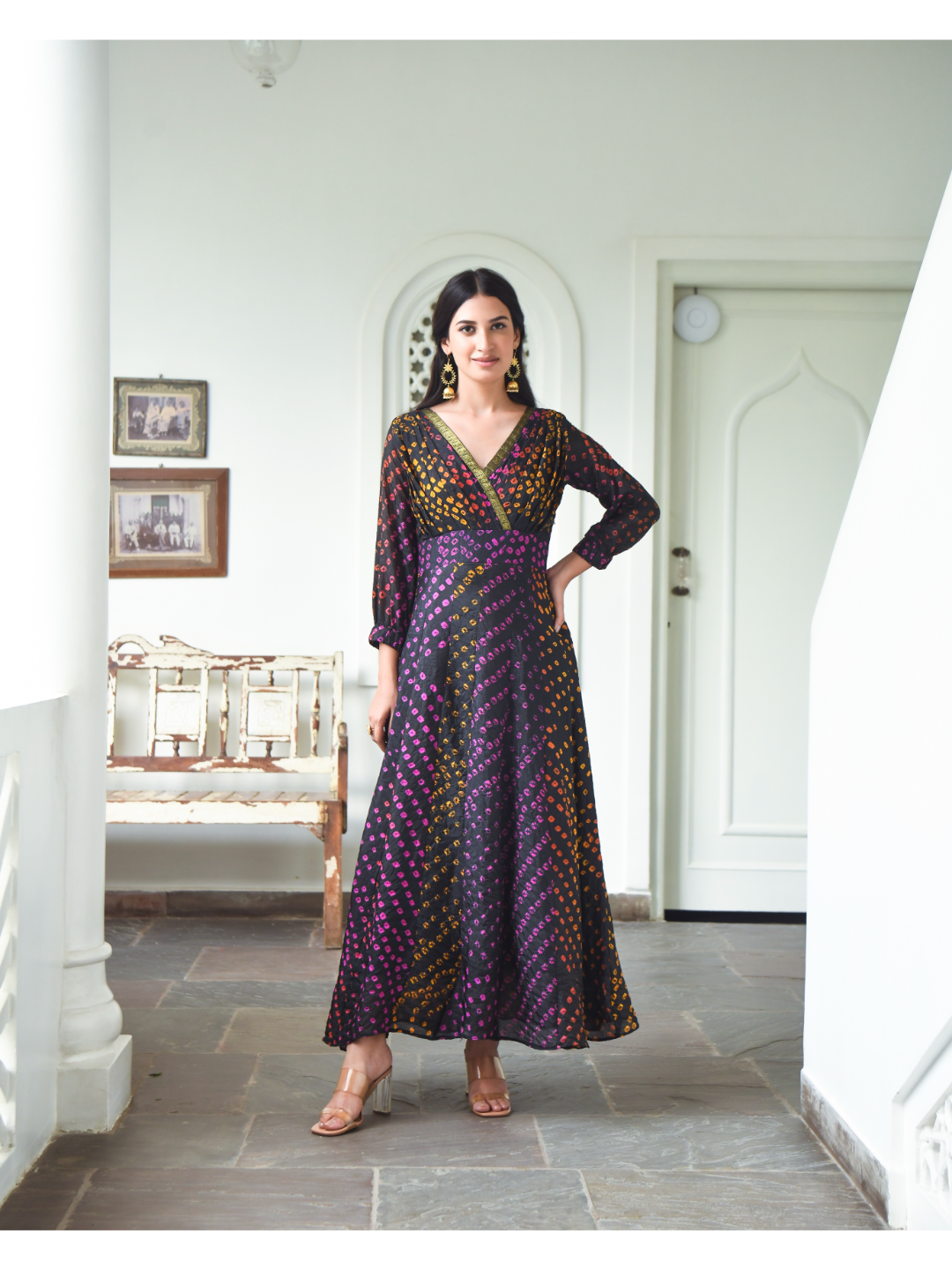 Black Bandhani Dress