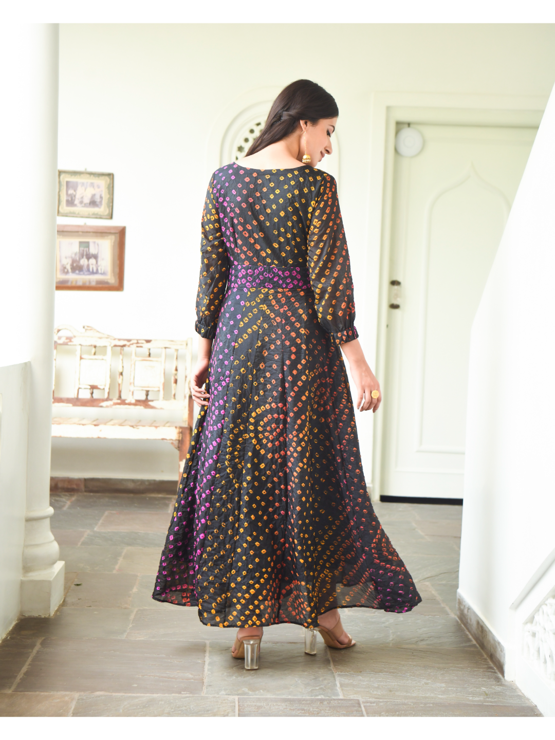 Black Bandhani Dress