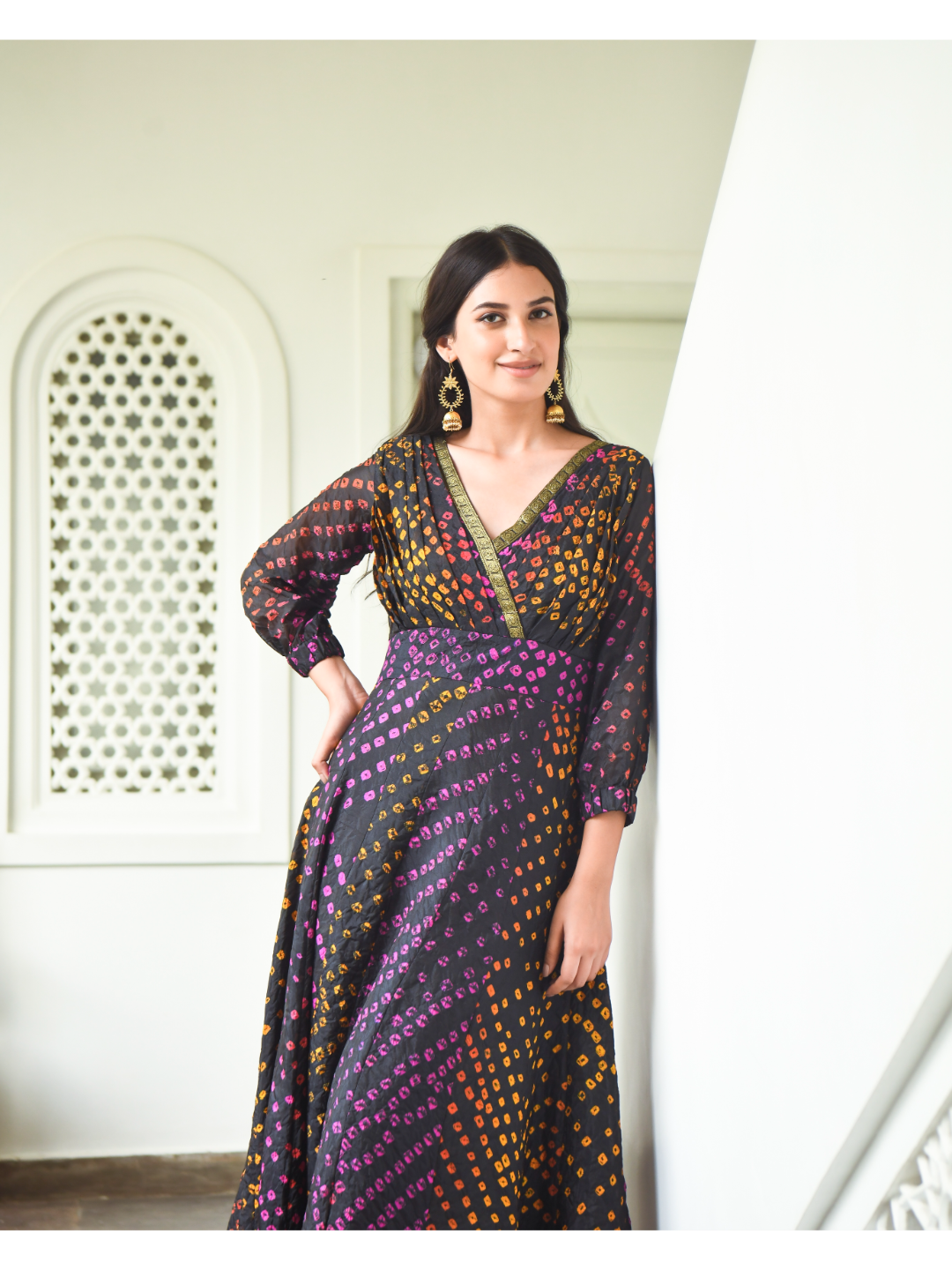 Black Bandhani Dress