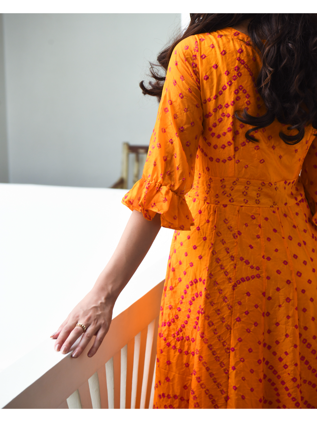 Yellow Bandhani Dress
