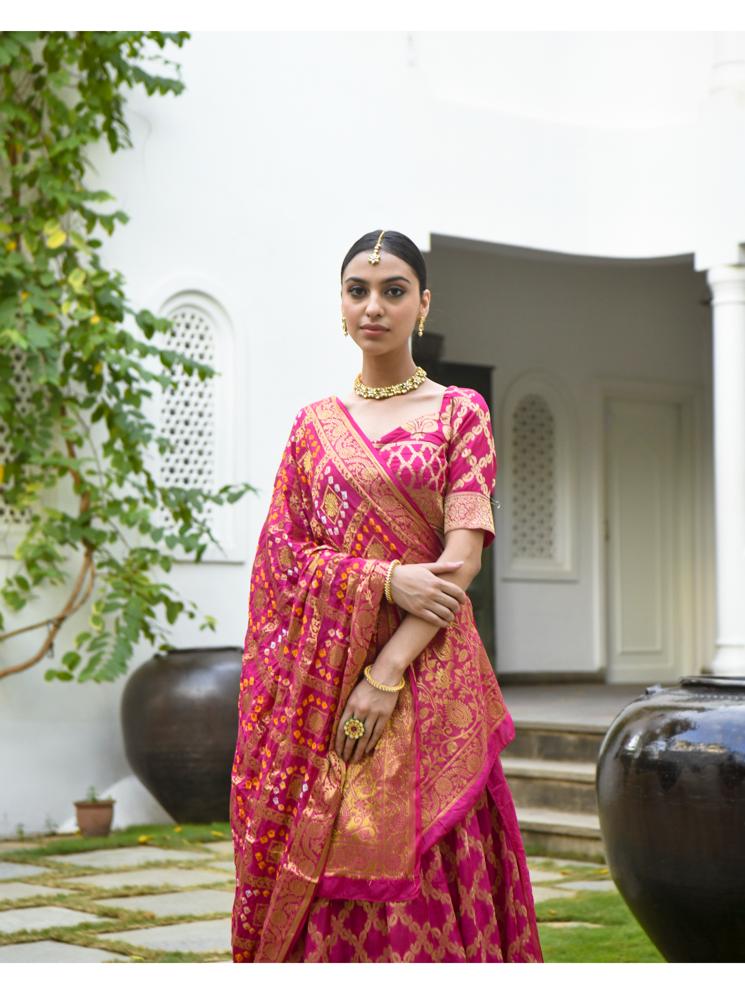Pink Banarsi Lehnga