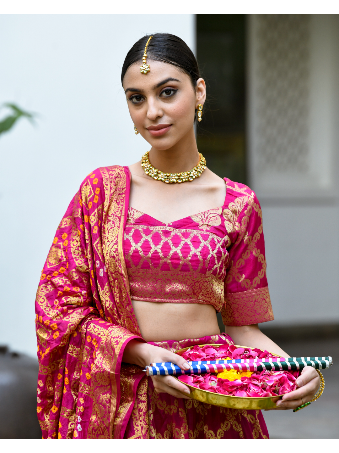 Pink Banarsi Lehnga