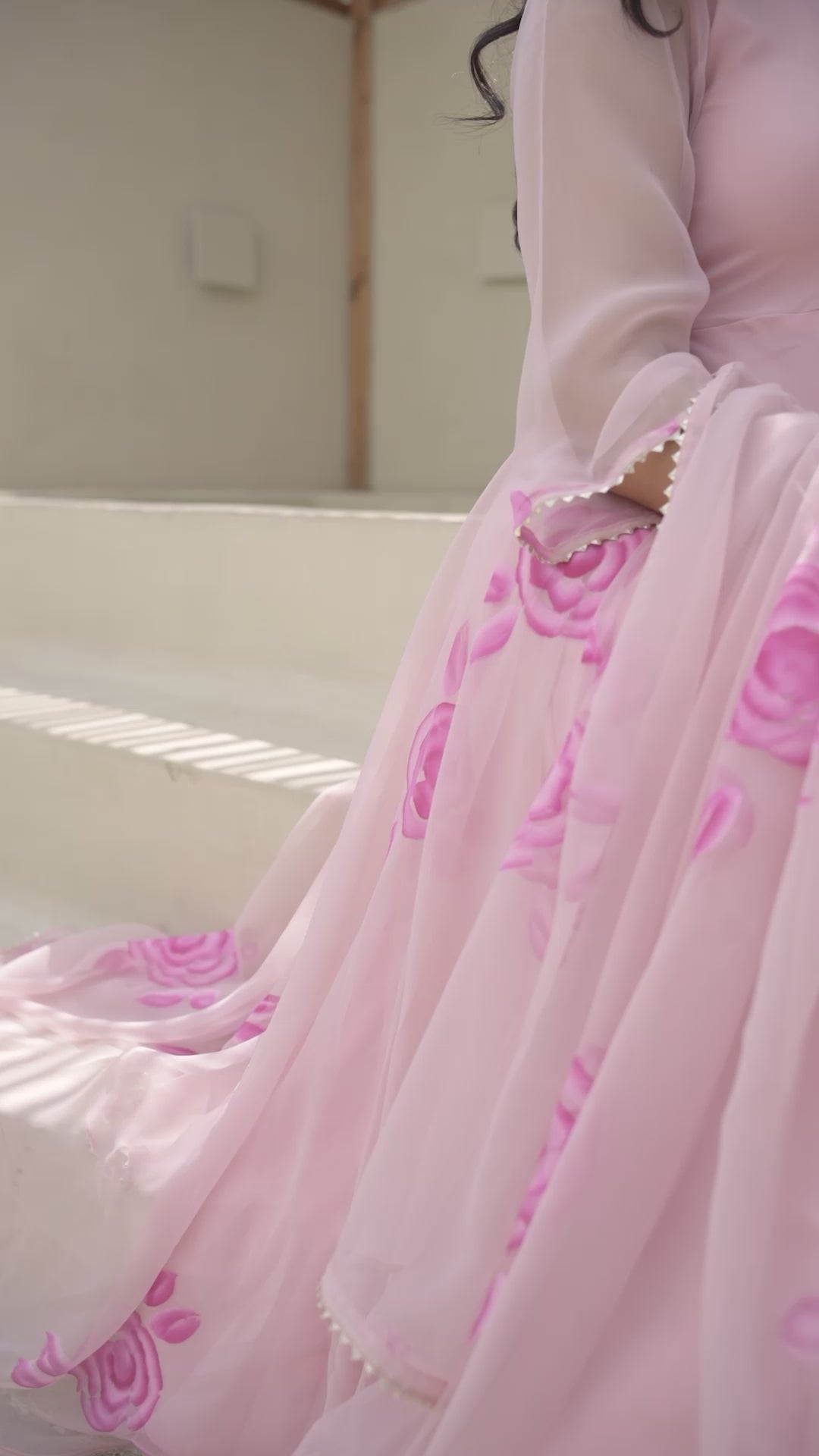 Peach Hand-Paint Suit Set